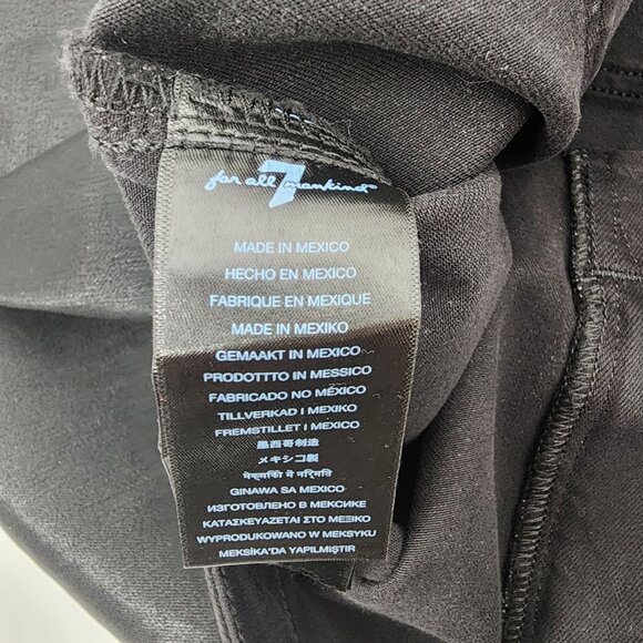Jen 7 size 20 Coated Ankle Straight Jeans by 7 for All Mankind Black New - Picture 3 of 11